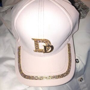 Pink, White OR Black Gold Embellished Cap